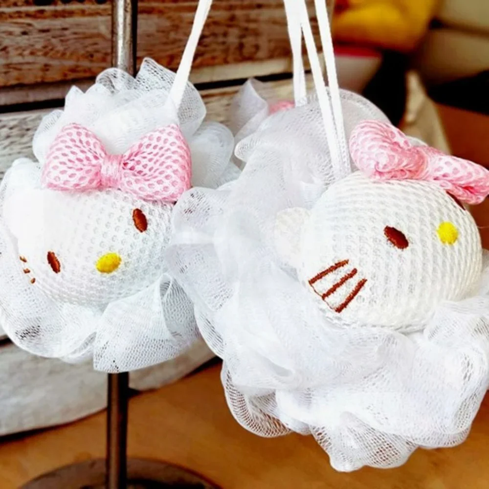 Sanrio Hello Kitty Sponge Body Washer on Elastic Hoop Small & Large